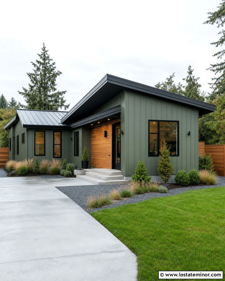 Moss Green House With Shed Roof - 30 Moss Green House Design With Roof Ideas