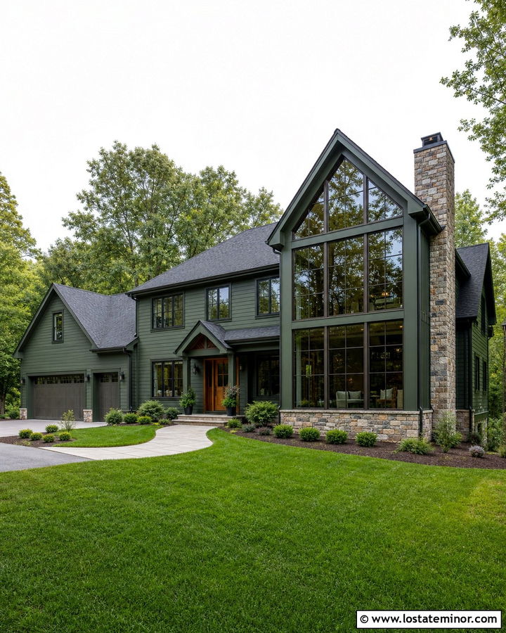 Moss Green House With Two Story Sunroom - 30 Moss Green House Design With Sunroom Ideas