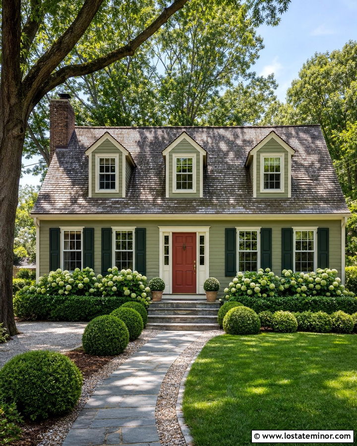 Moss Green House With Weathered Gray Roof - 30 Moss Green House Design With Roof Ideas