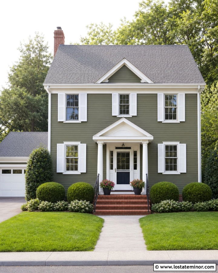 Moss Green House With White Storm Door - 30 Moss Green House Design With Storm Door Ideas