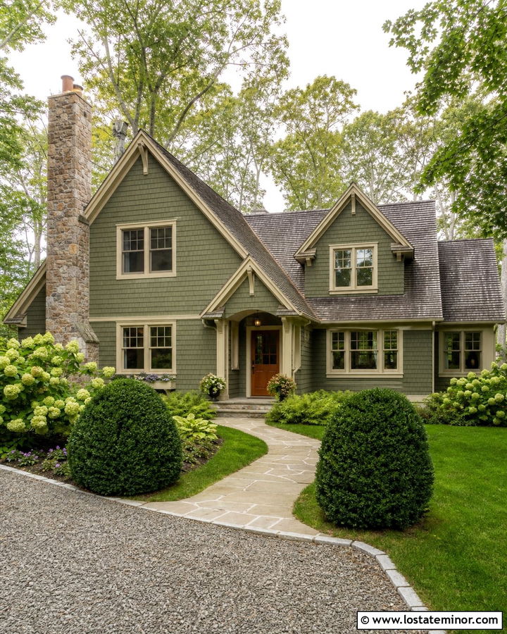 Moss Green Shingle House With Matching Dormers - 30 Moss Green House Design With Dormers Ideas