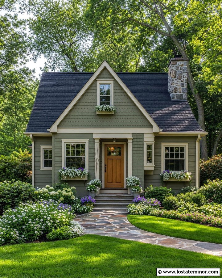 Moss Green Siding Cottage House - 30 Moss Green House Design With Siding Ideas