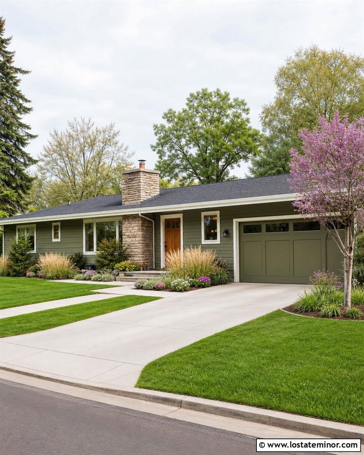 Moss Green Siding Ranch House - 30 Moss Green House Design With Siding Ideas