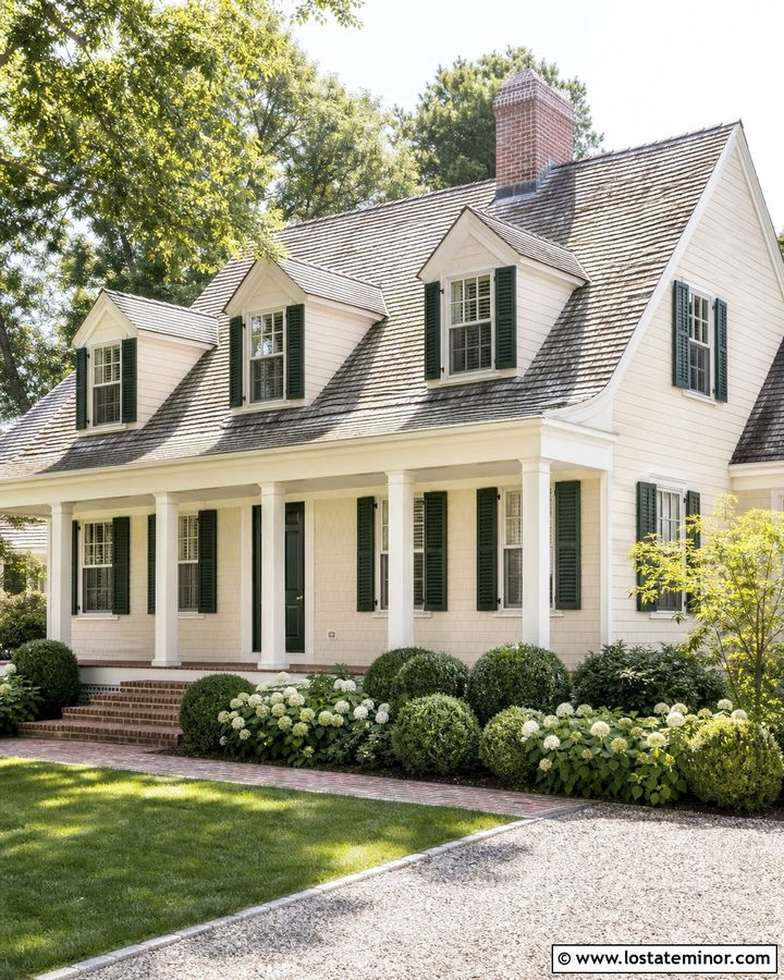 Muslin Beige House With Cream Porch Ceiling - 30 Beige House Design With Porch Ceiling Ideas