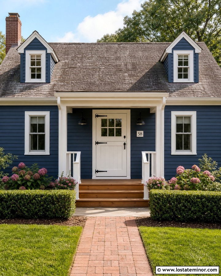 Navy Blue House With Dutch Front Door - 30 Navy Blue House Design With Front Door Ideas