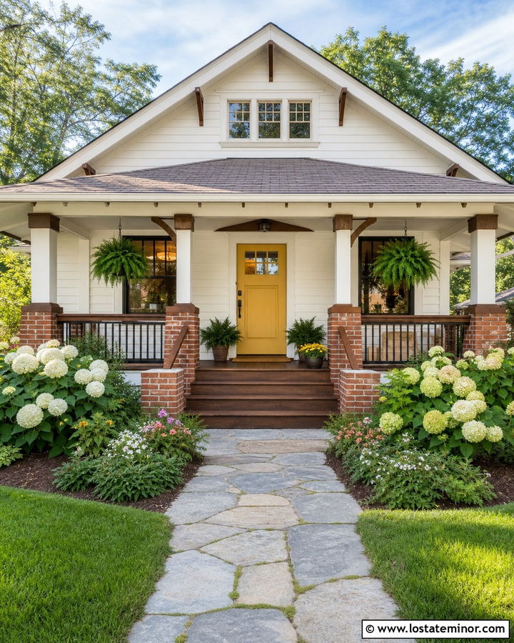Off White Bungalow With Yellow Dutch Door - 30 Off White House Design With Dutch Door Ideas