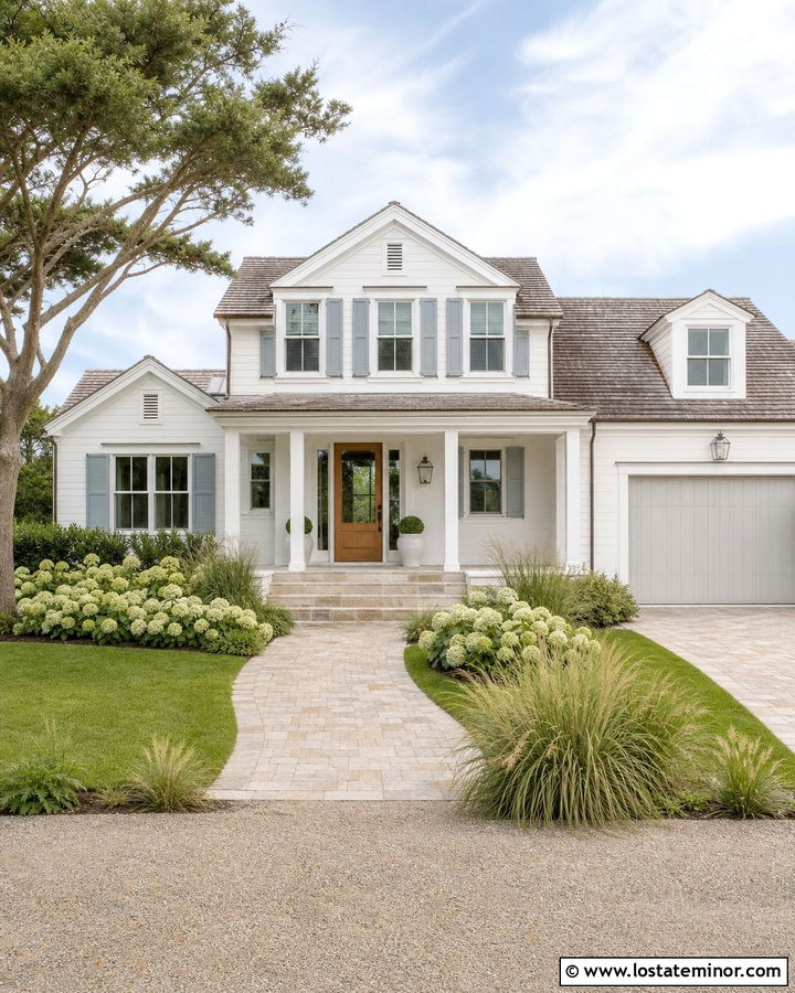 Off White Coastal House With Nickel Lights - 30 Off White House Design With Light Fixtures Ideas