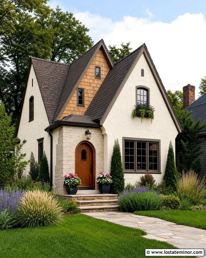 Off White Cottage With Steep Gables - 30 Off White House Design With Gables Ideas