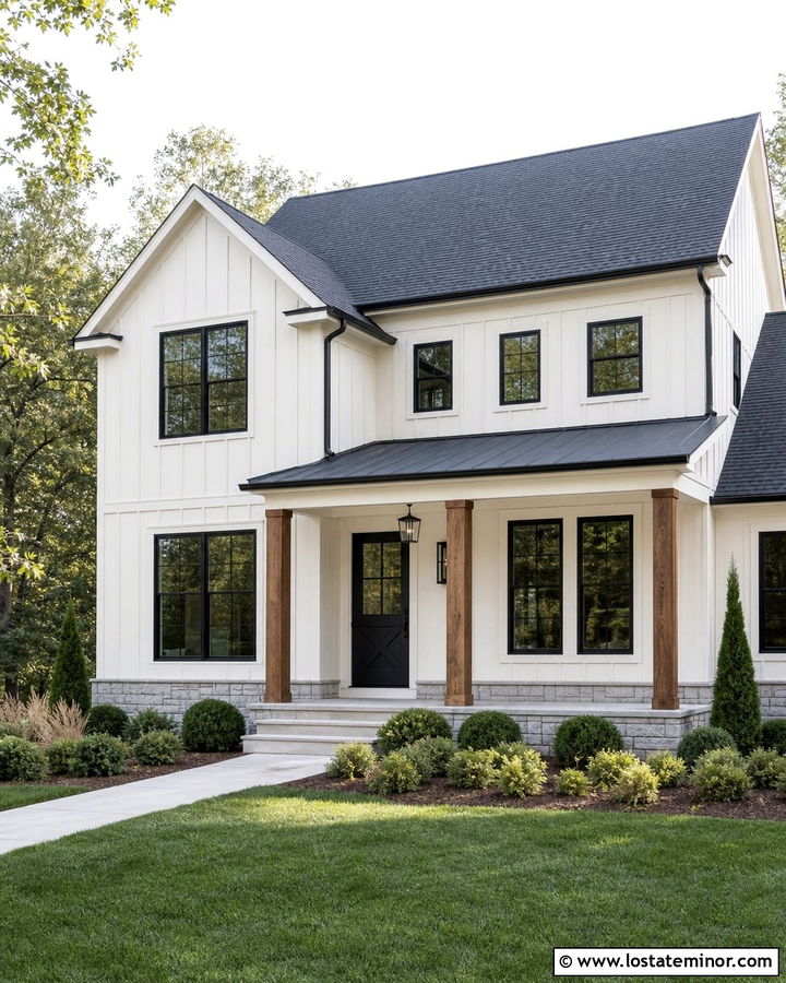 Off White Farmhouse With Black Dutch Door - 30 Off White House Design With Dutch Door Ideas
