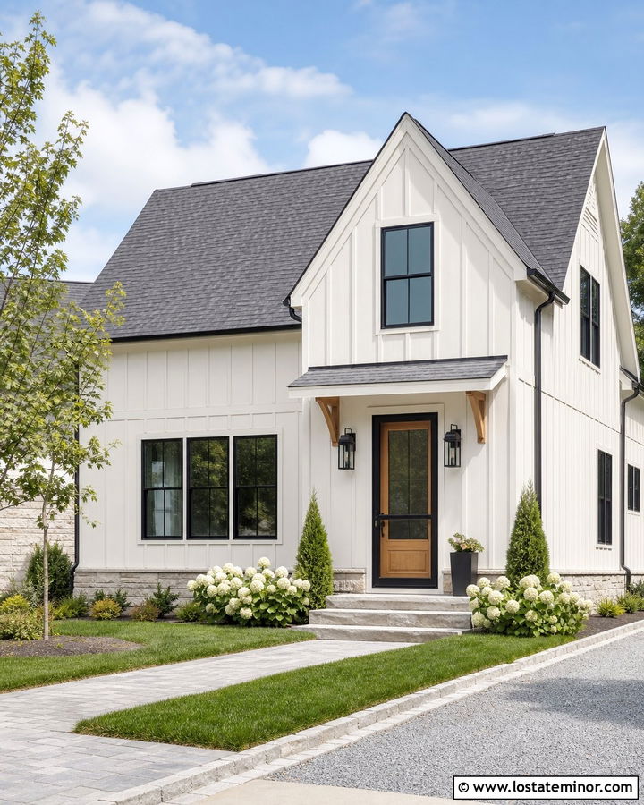 Off White Farmhouse With Black Screen Door - 30 Off White House Design With Screen Door Ideas