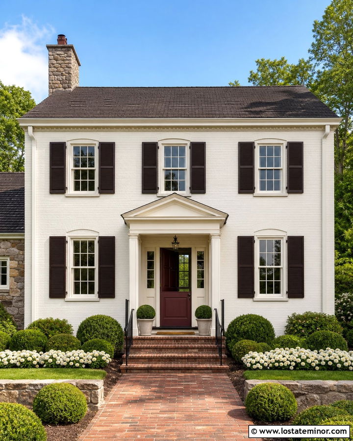 Off White House With Burgundy Dutch Door - 30 Off White House Design With Dutch Door Ideas