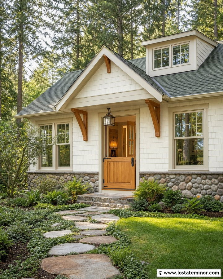 Off White House With Cedar Dutch Door - 30 Off White House Design With Dutch Door Ideas