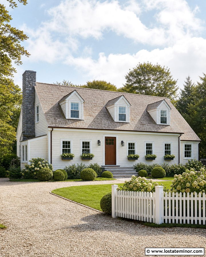 Off White House With Cedar Roof Shingles - 30 Off White House Design With Shingles Ideas