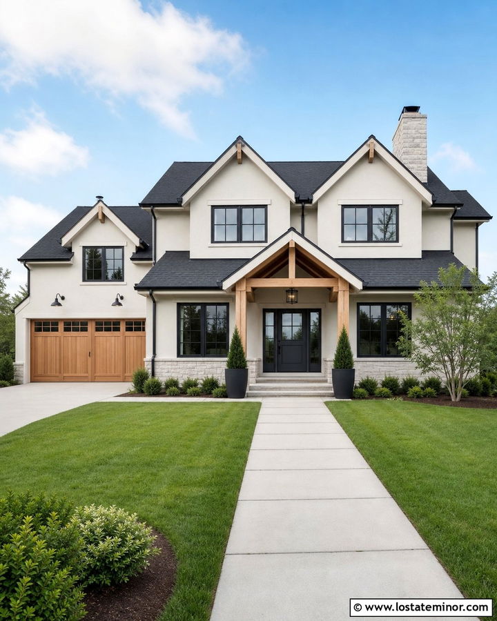 Off White House With Charcoal Dutch Door - 30 Off White House Design With Dutch Door Ideas