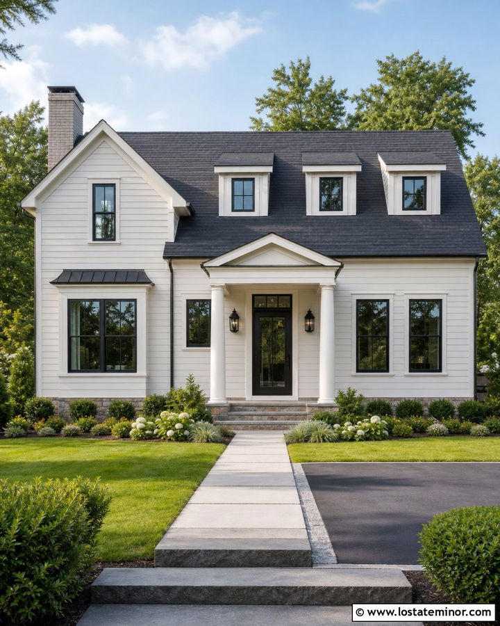 Off White House With Full Glass Screen Door - 30 Off White House Design With Screen Door Ideas
