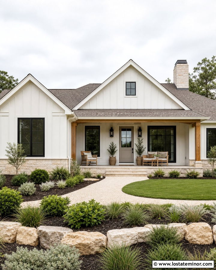 Off White House With Greige Dutch Door - 30 Off White House Design With Dutch Door Ideas