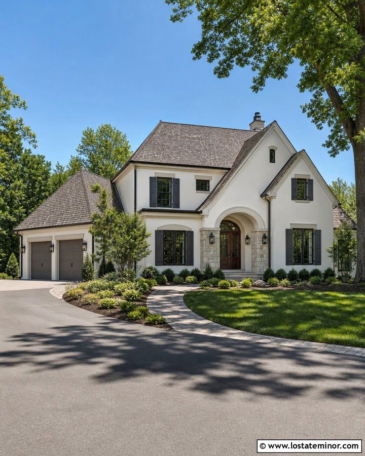 Off White House With Mixed Neutral Accents - 30 Off White House Design With Accents Ideas