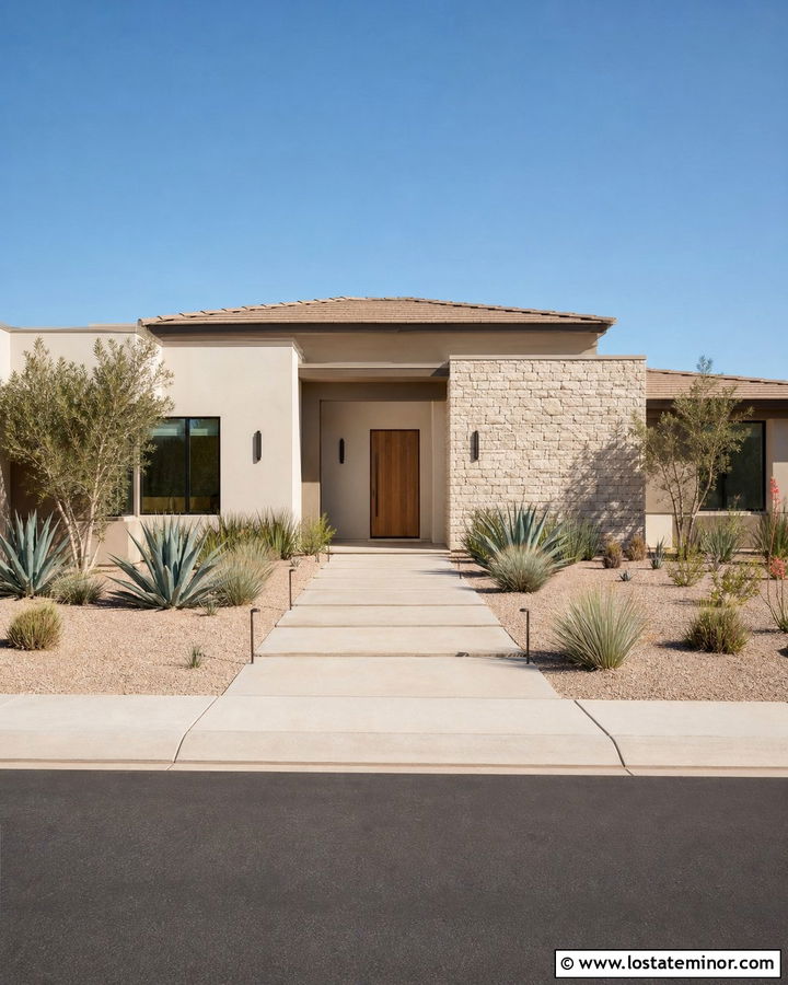 Off White House With Sandstone Roof - 30 Off White House Design With Roof Ideas