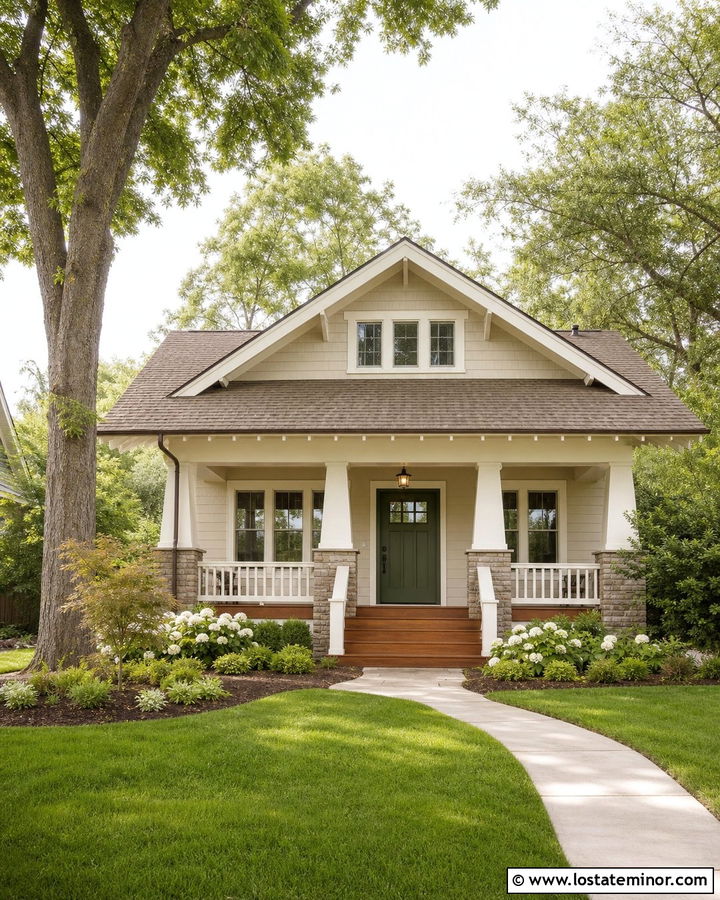 Off White House With Taupe Shingle Roof - 30 Off White House Design With Roof Ideas