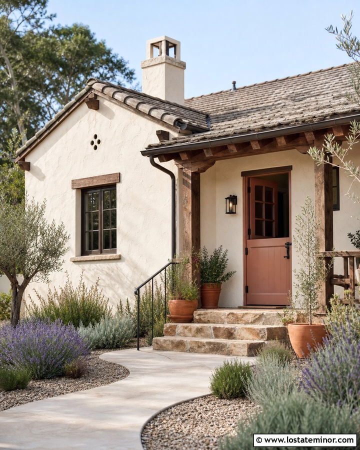 Off White House With Terracotta Dutch Door - 30 Off White House Design With Dutch Door Ideas