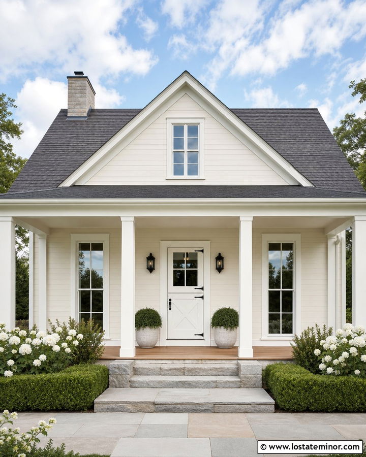 Off White House With White Dutch Door - 30 Off White House Design With Dutch Door Ideas