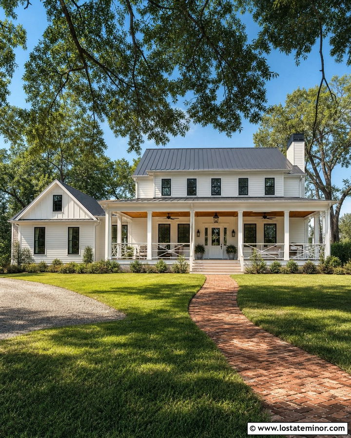 Off White House With White Front Door - 30 Off White House Design With Front Door Ideas