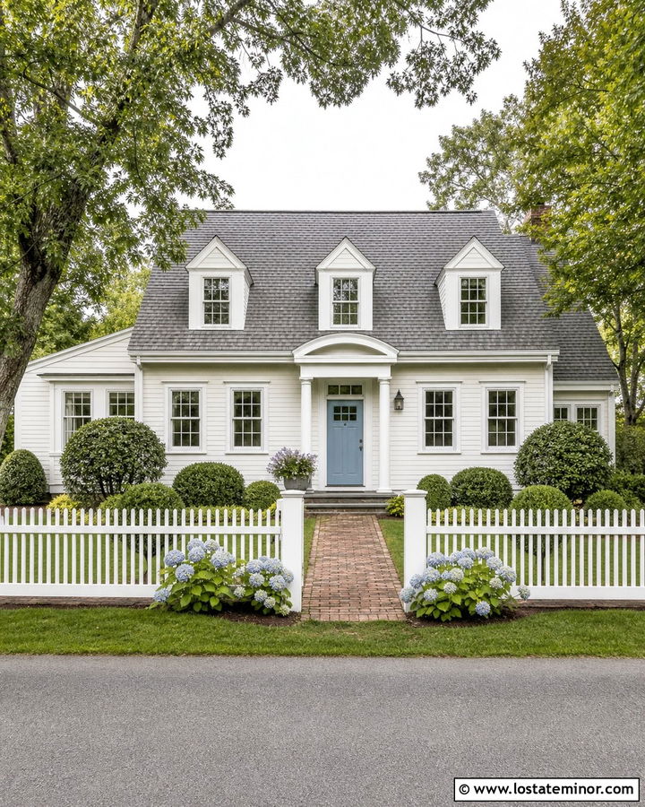Off White House With White Picket Fence - 30 Off White House Design With Fence Ideas