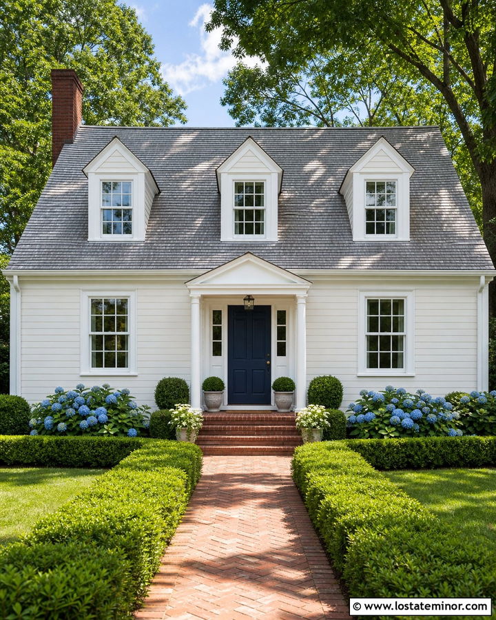Off White House With White Window Frames - 30 Off White House Design With Window Frames Ideas
