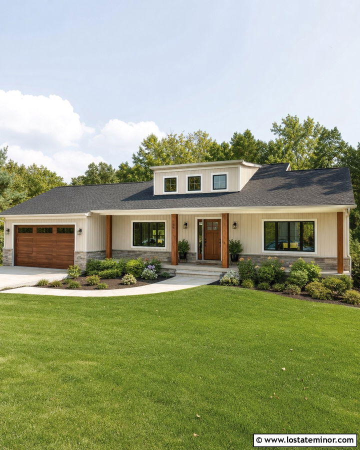 Off White Ranch House With Dormer Addition - 30 Off White House Design With Dormers Ideas