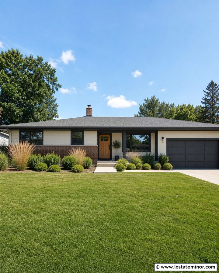 Off White Ranch With Charcoal Trim - 30 Off White House Design With Trim Ideas