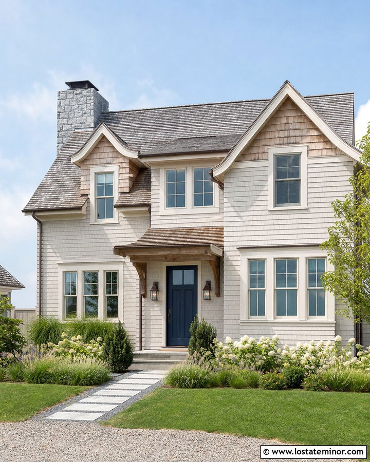 Off White Shingle House With Cedar Dormers - 30 Off White House Design With Dormers Ideas