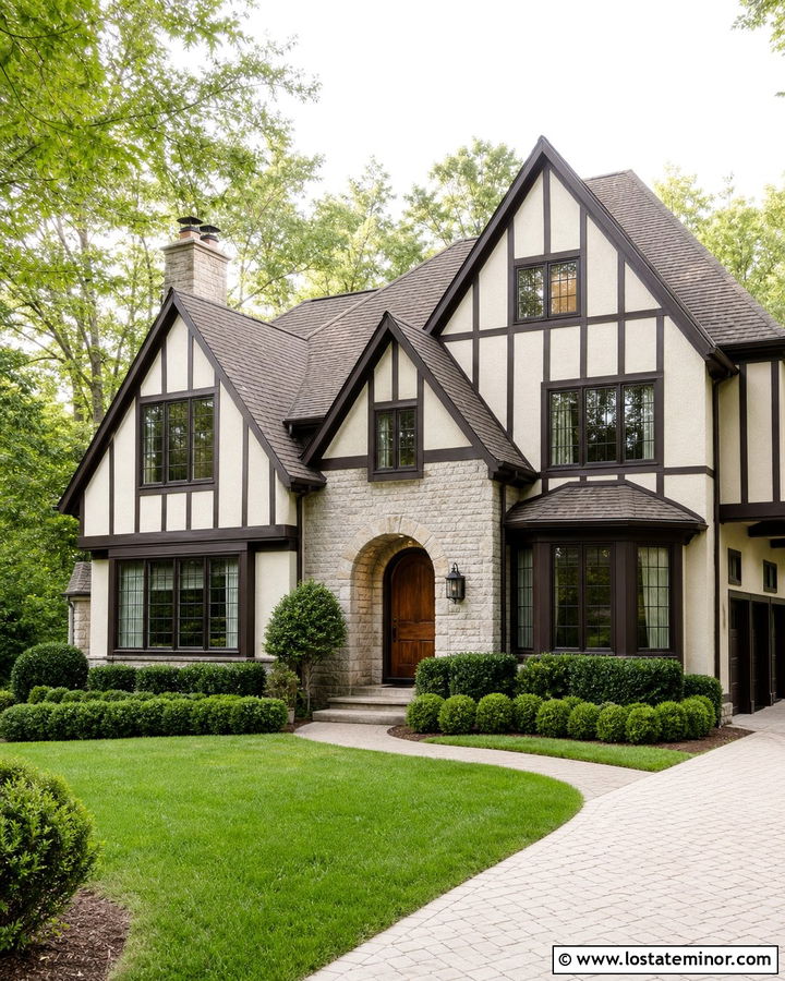 Off White Siding With Brown Trim - 30 Off White House Design With Siding Ideas