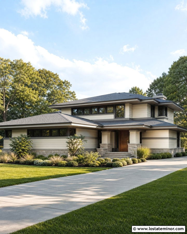 Off White Siding With Light Gray Trim - 30 Off White House Design With Siding Ideas