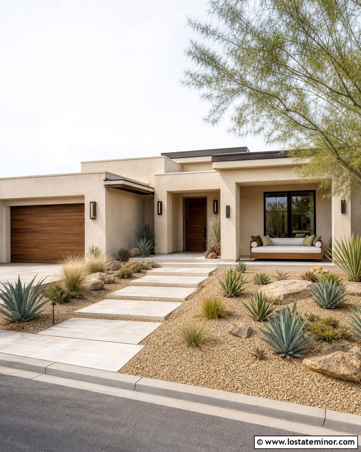 Off White Stucco House With Teak Daybed - 30 Off White House Design With Daybed Ideas