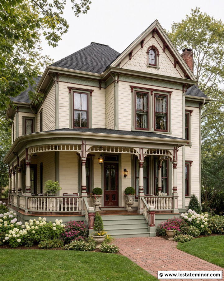 Off White Victorian With Antique Brass Lights - 30 Off White House Design With Light Fixtures Ideas