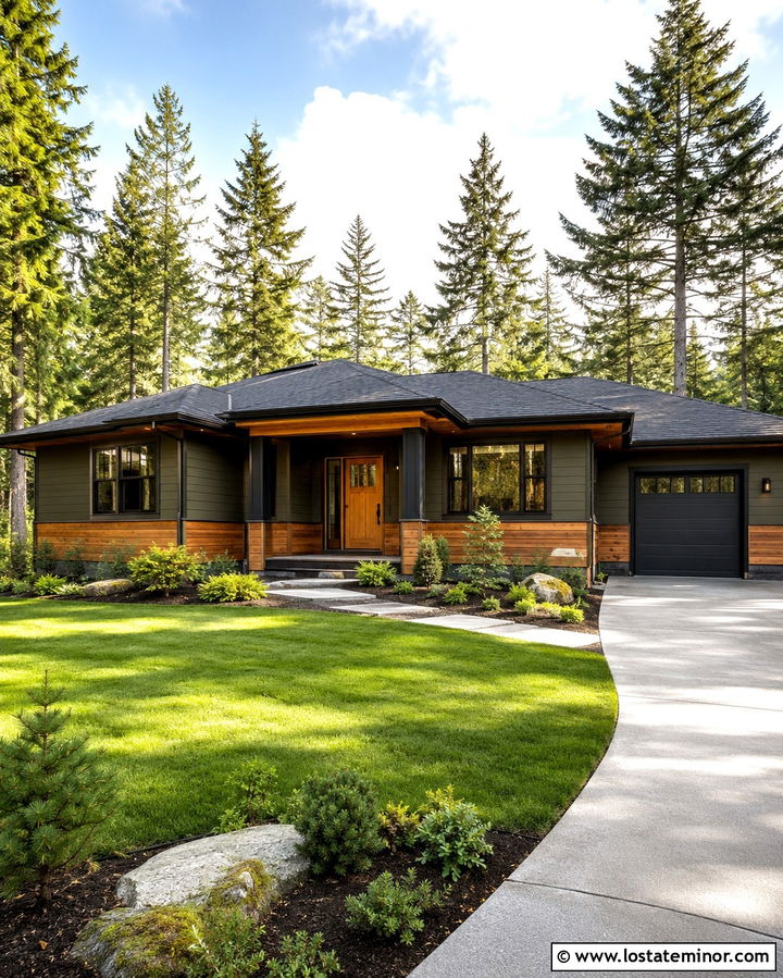 Olive Green House With Cedar Wainscoting - 30 Olive Green House Design With Wainscoting Ideas
