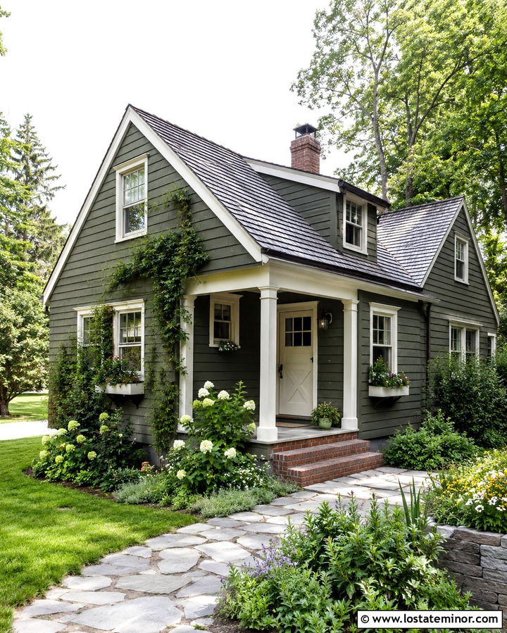 Olive Green House With Dutch Entry Door - 30 Olive Green House Design With Entry Door Ideas