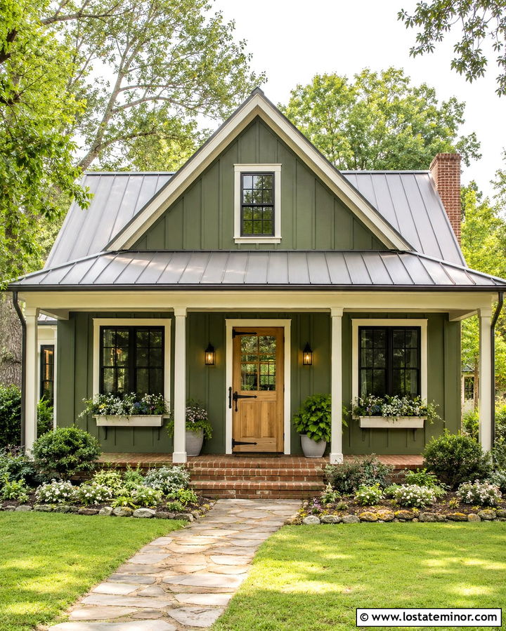 Olive Green House With Dutch Front Door - 30 Olive Green House Design With Front Door Ideas