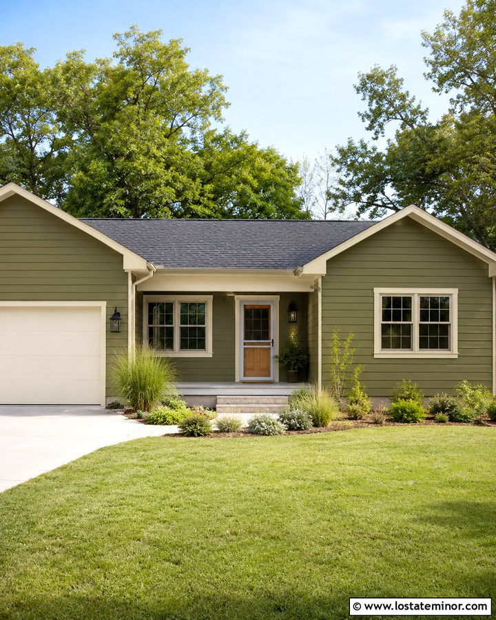 Olive Green House With Gray Screen Door - 30 Olive Green House Design With Screen Door Ideas