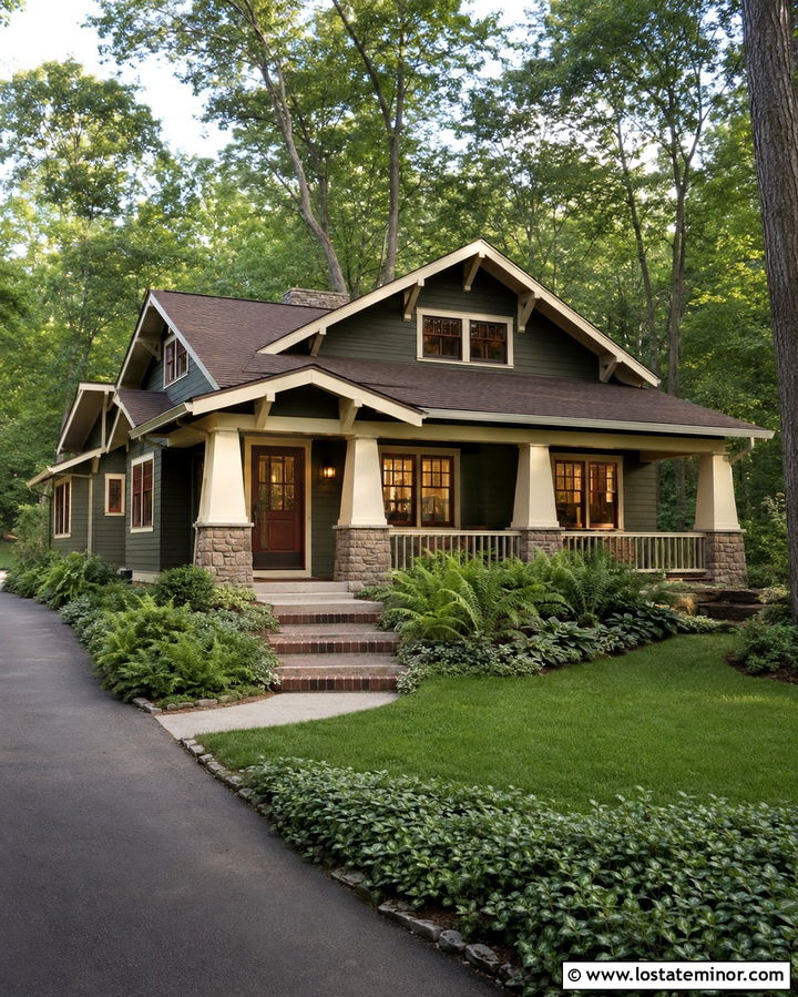 Olive Green House With Highview Storm Door - 30 Olive Green House Design With Storm Door Ideas