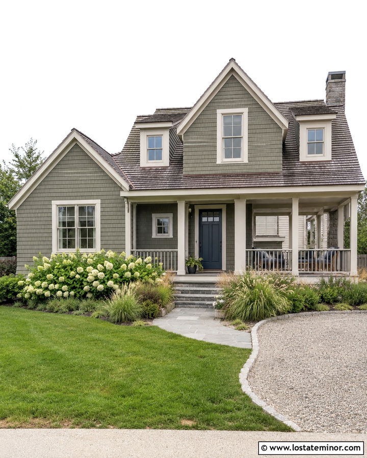 Olive Green House With Light Gray Trim - 30 Olive Green House Design With Trim Ideas