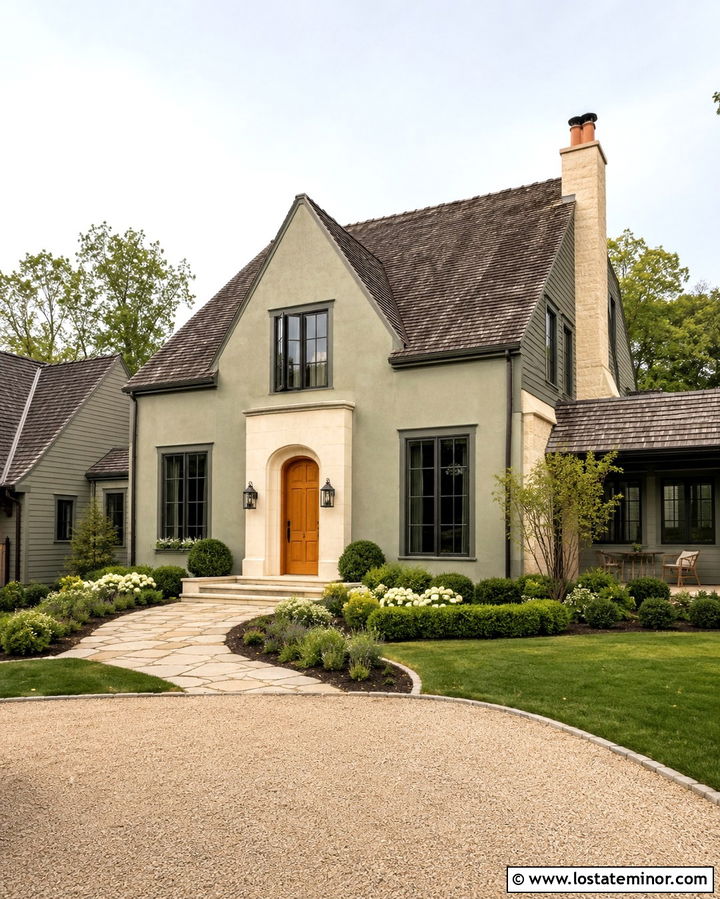 Olive Green House With Limestone Trim - 30 Olive Green House Design With Trim Ideas
