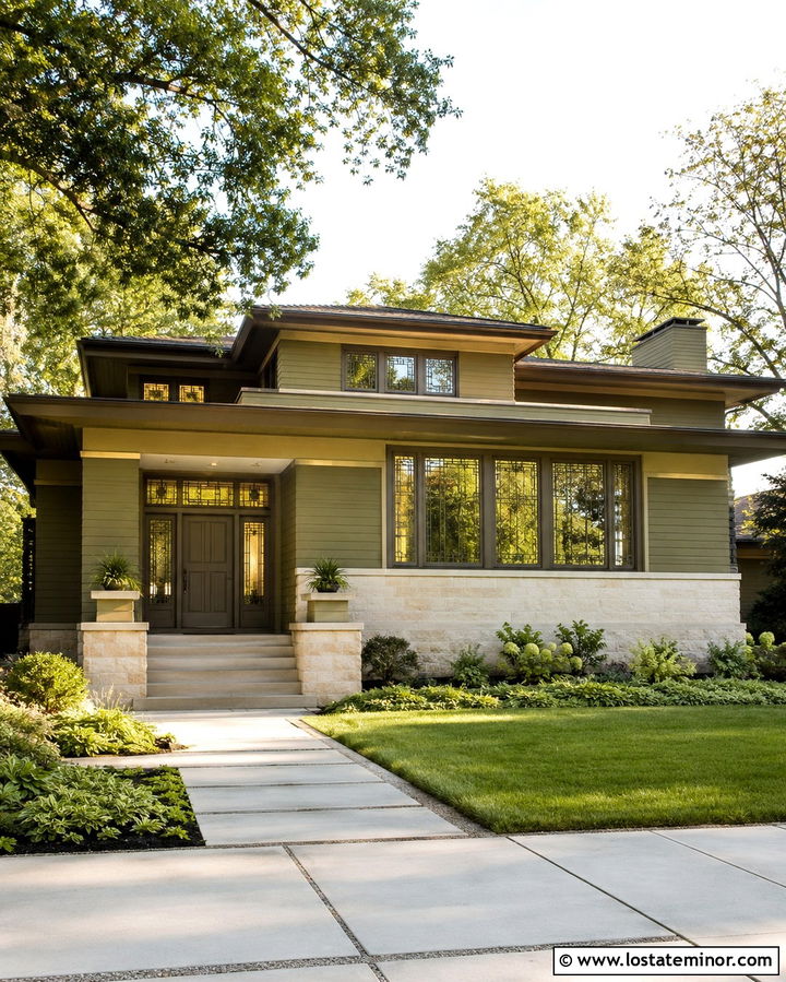 Olive Green Prairie House With Bronze Dutch Door - 30 Olive Green House Design With Dutch Door Ideas
