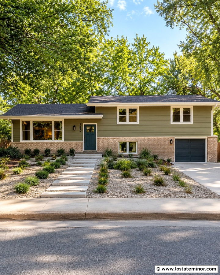 Olive Green Split Level With Teal Dutch Door - 30 Olive Green House Design With Dutch Door Ideas