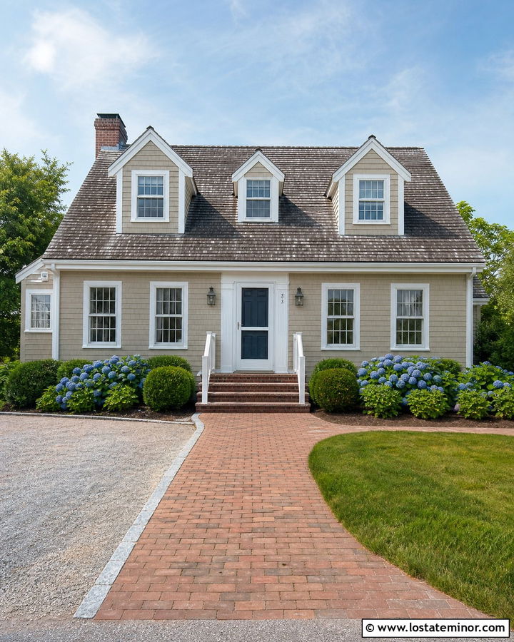 Revere Pewter House With White Storm Door - 30 Greige House Design With Storm Door Ideas