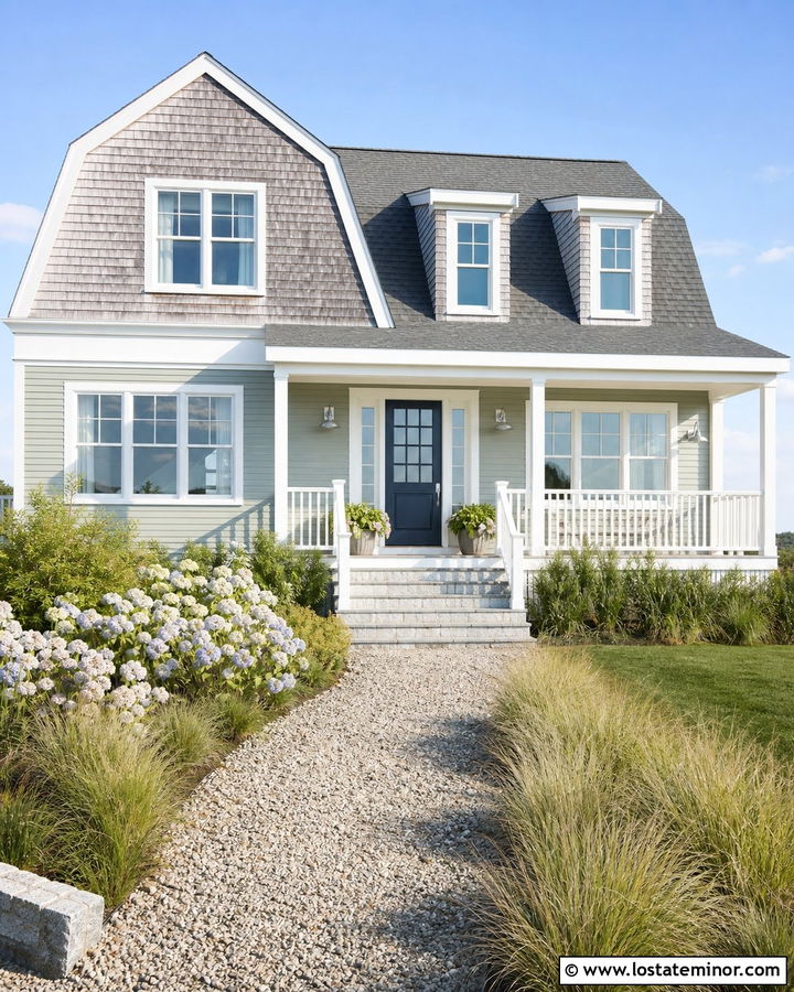 Sage Green Coastal House With Cedar Shake - 30 Sage Green House Design With Cedar Shake Ideas