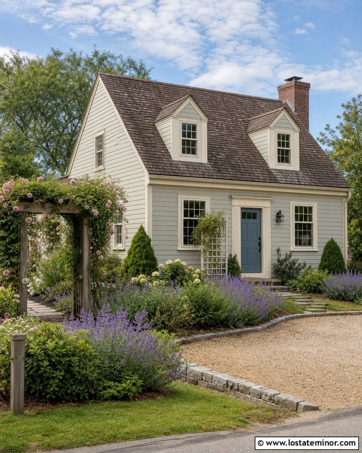 Sage Green Cottage With Pea Gravel Driveway - 30 Sage Green House Design With Driveway Ideas
