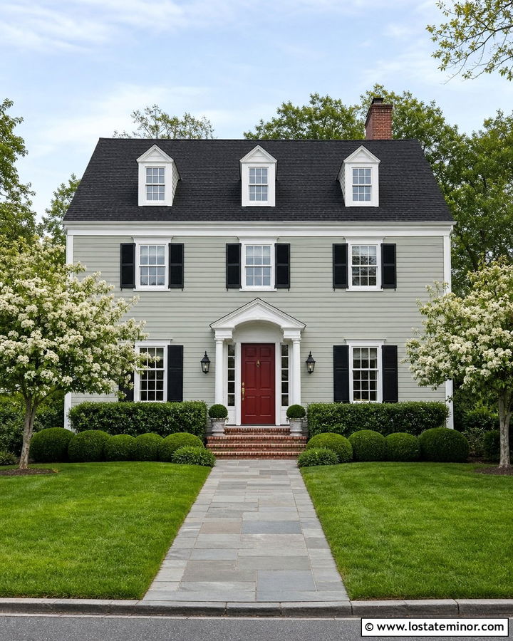 Sage Green House With Black Shingle Roof - 30 Sage Green House Design With Roof Ideas