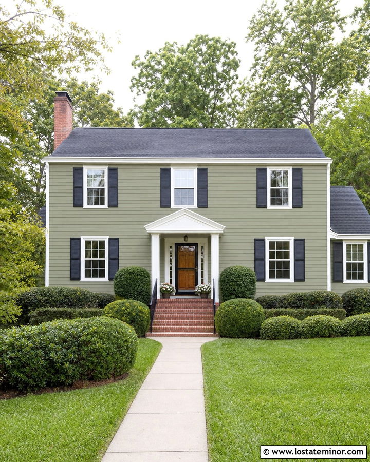 Sage Green House With Black Storm Door - 30 Sage Green House Design With Storm Door Ideas
