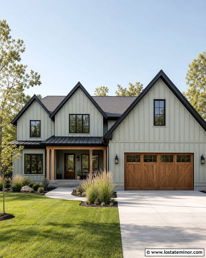 Sage Green House With Black Trim - 30 Sage Green House Design With Trim Ideas